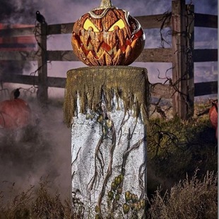 Cross-border new PUMPKIN LIGHTING Halloween thriller PUMPKIN head can sound and light up and down