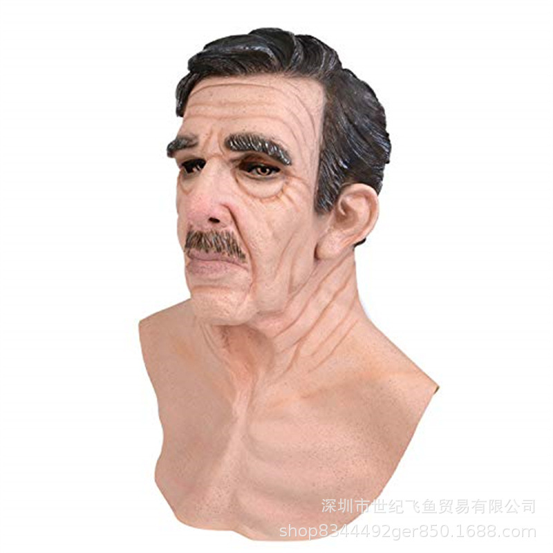 Máscara de Halloween transfronteriza apoyos de rendimiento mascarada horror simulación de látex sombrero caliente