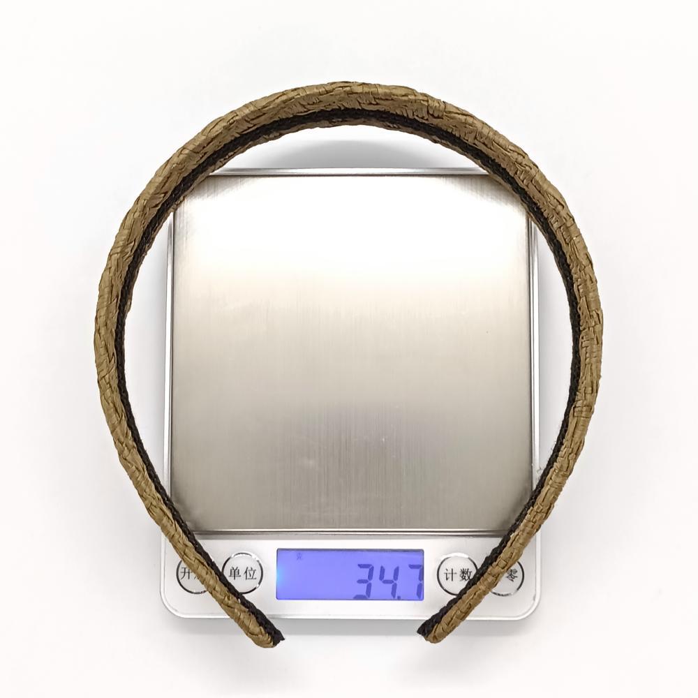 HB220604土黄纸草编织4cm发圈-IMG2022060