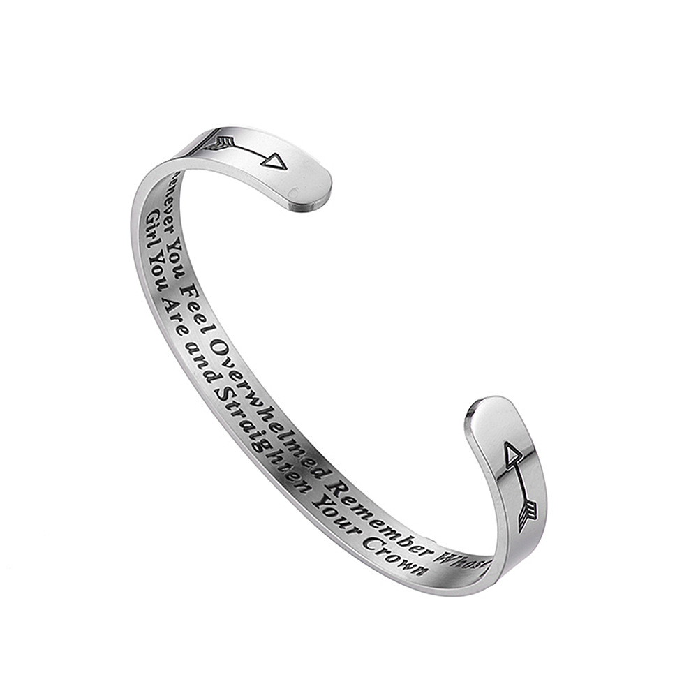 New Trend Jewelry Wholesale Simple Letters Stainless Steel Bracelet display picture 2