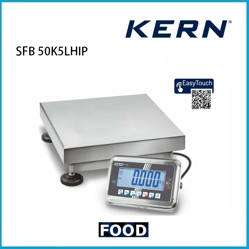 50kg 不锈钢平台秤 IP65/67防护等级 SFB 50K5LHIP KERN品牌