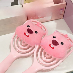 小紅書同款蓬鬆loopy海狸梳子鏤空diy排骨梳乾濕兩用宿舍學生按摩