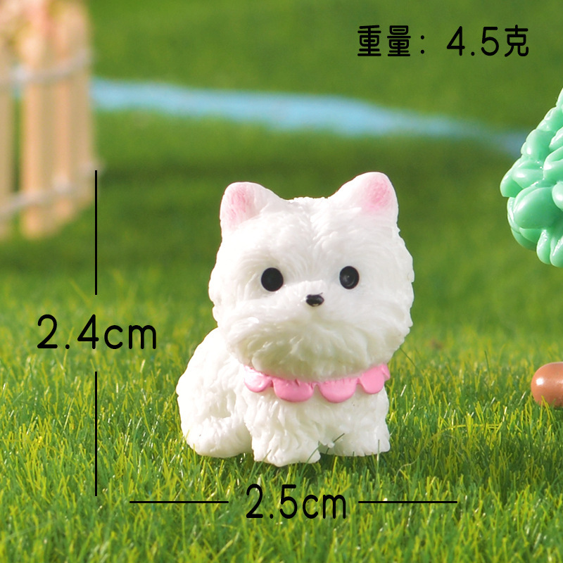 マイクロ風景装飾品シミュレーションよだれかけ子犬かわいい人形ホームカーレジン diy クラフト装飾装飾品|undefined
