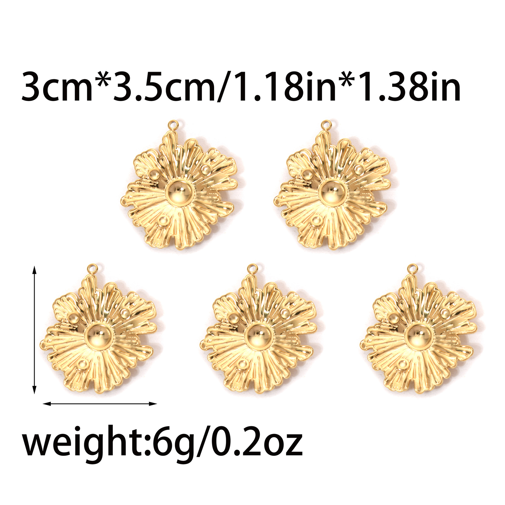 1 Piece Quantity 304 Stainless Steel Material 1 Piece 304 Stainless Steel Flower Bow Knot Pendant