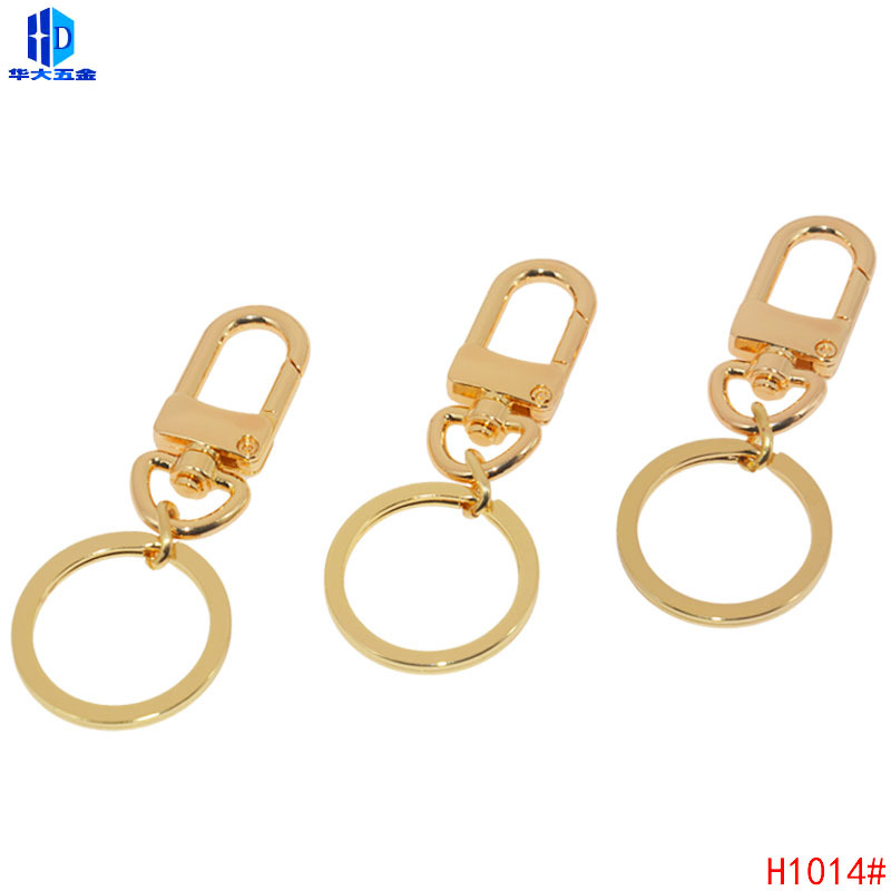 厂家批发锌合金高质旋转大板扣创意礼品钥匙扣毛绒公仔玩具挂钩