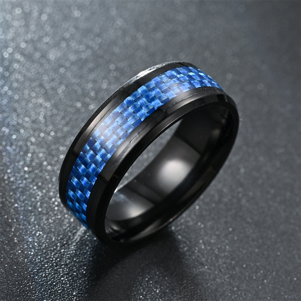 Fashion Color Block Stainless Steel Rings 1 Piece