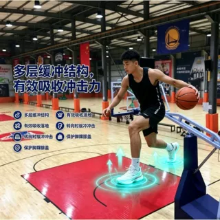 运动木地板篮球馆羽毛球场实木运动地板舞台健身房防滑运动木地板
