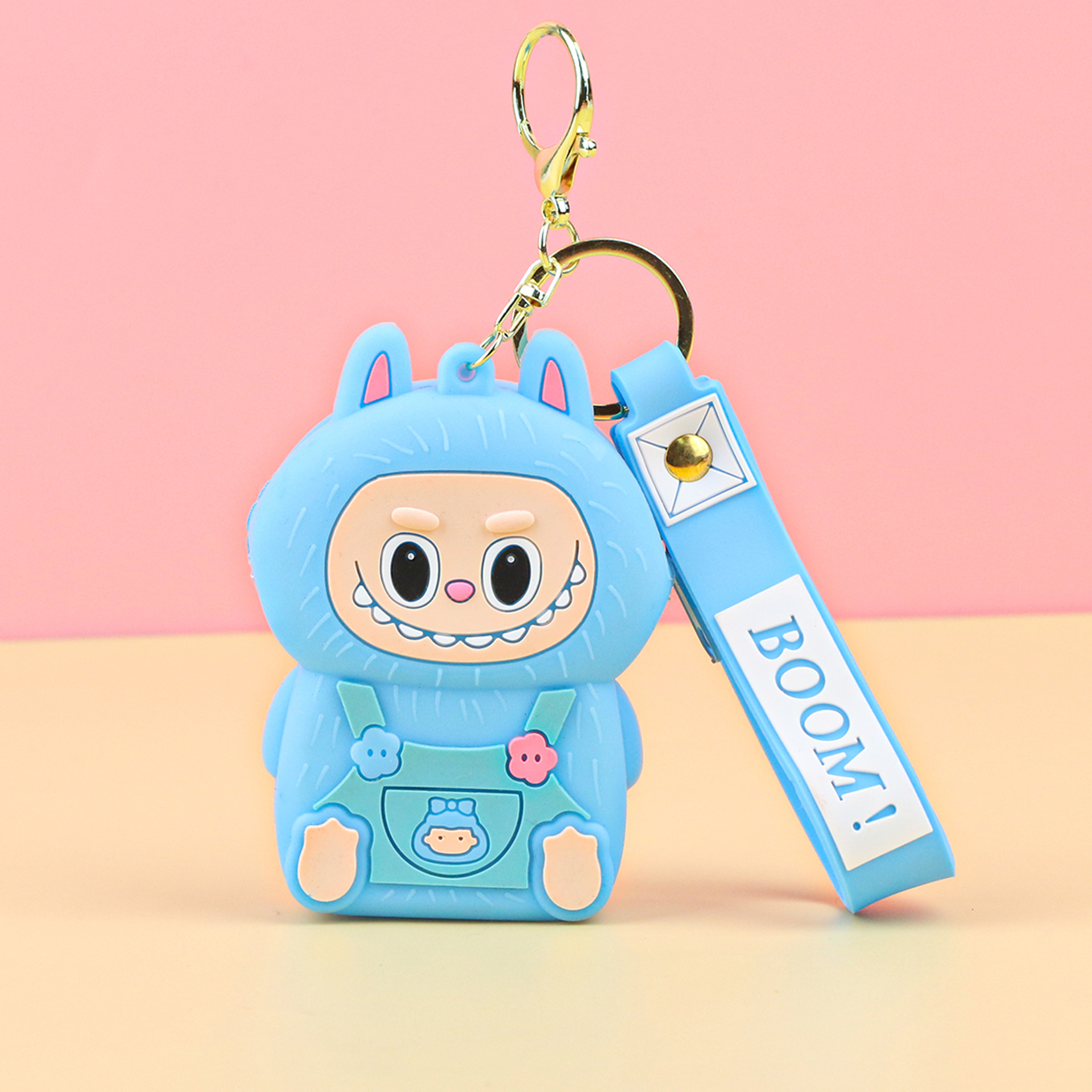 子供用ラブブ小銭入れシリコンプチギフトキーホルダーペンダントカードキャッチャーマシンプチギフトラブブ