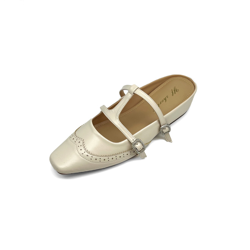 Sandalias Planas con T-Tira y Pedrería de 5 cm, Superfibra, Transpirable image 6