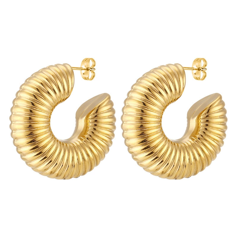 Серьги из нержавеющей стали, европейский стиль, 18 К, оптовая продажа