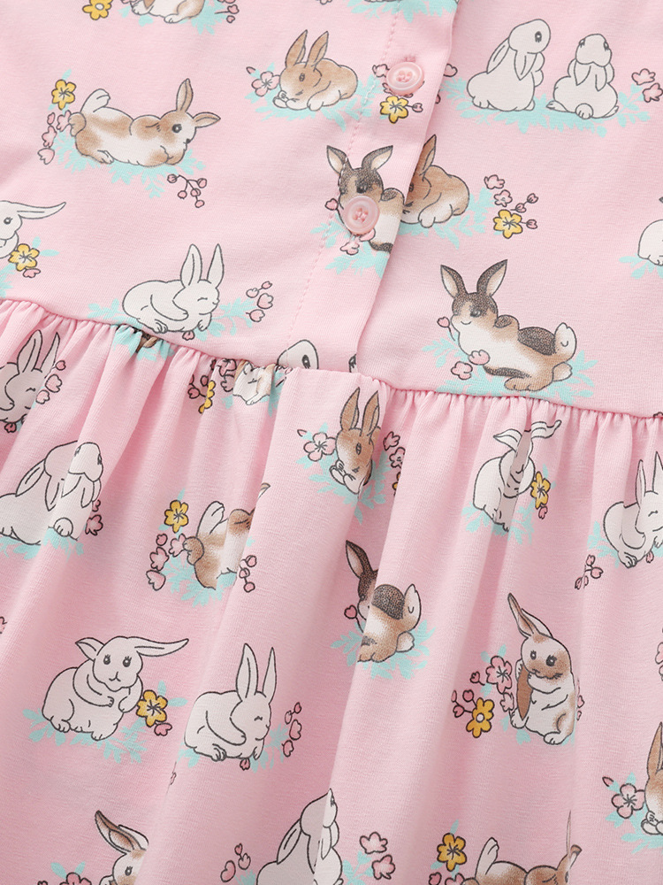 Malwee transfronterizo vestido de princesa infantil de verano nuevo estilo europeo y americano niño adorable niña de cuello redondo vestido de manga corta
