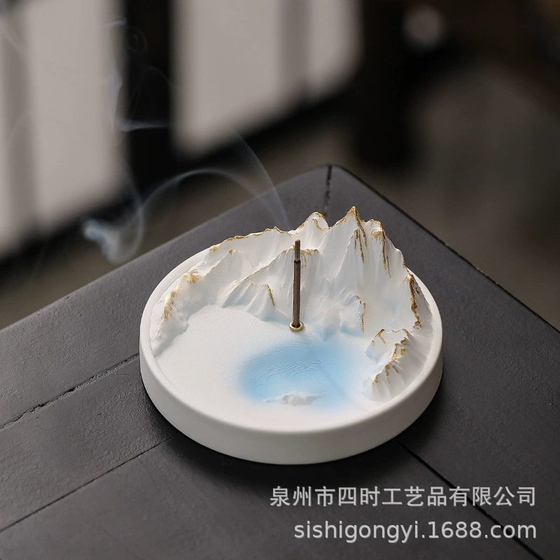 Qianli JiangshanGypsum Аромат Вставная база Медитативный аромат Простая линия Аромат Медитация Впечатляющий