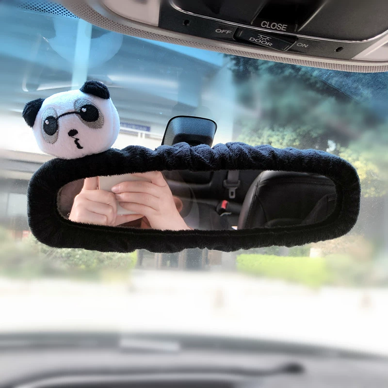 Комплект зеркальных заднего вида автомобиля поперечная полость декоративная короткая бархатная милый мультяшный любимый поросенок разворот зеркало набор автомобильных принадлежностей