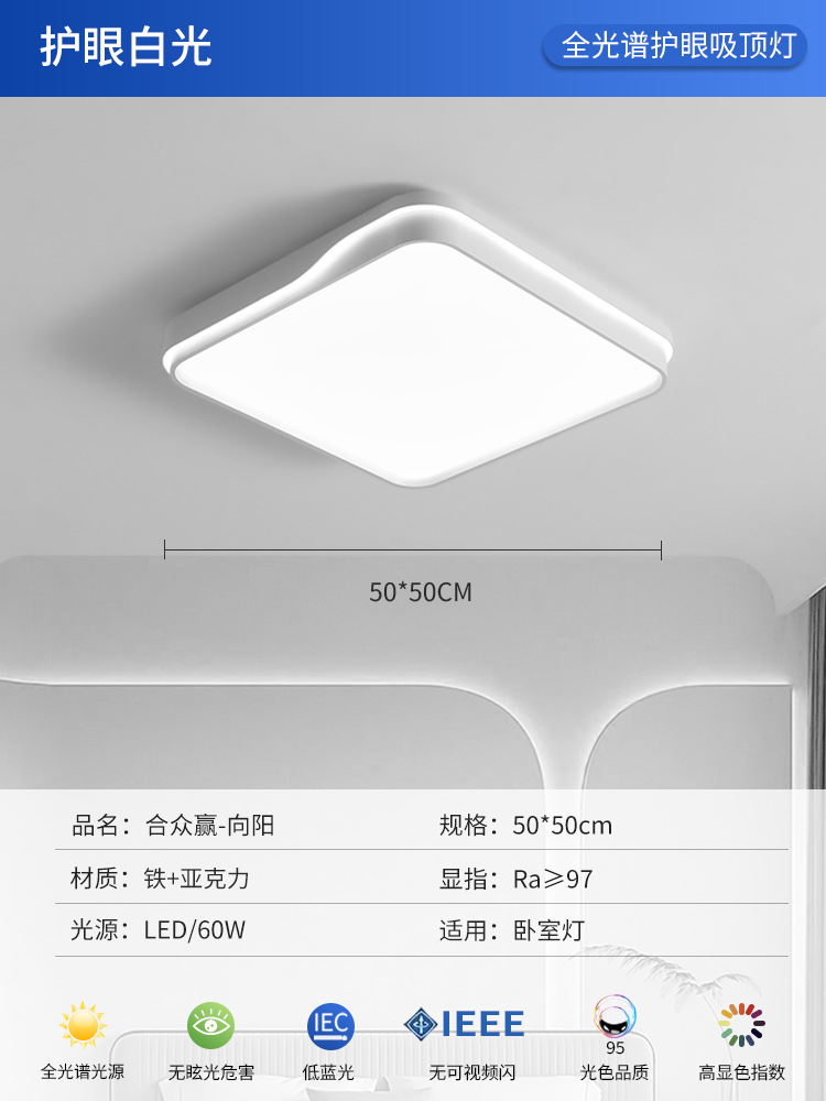 Xiangyang-white 50*50cm white light 60 watts