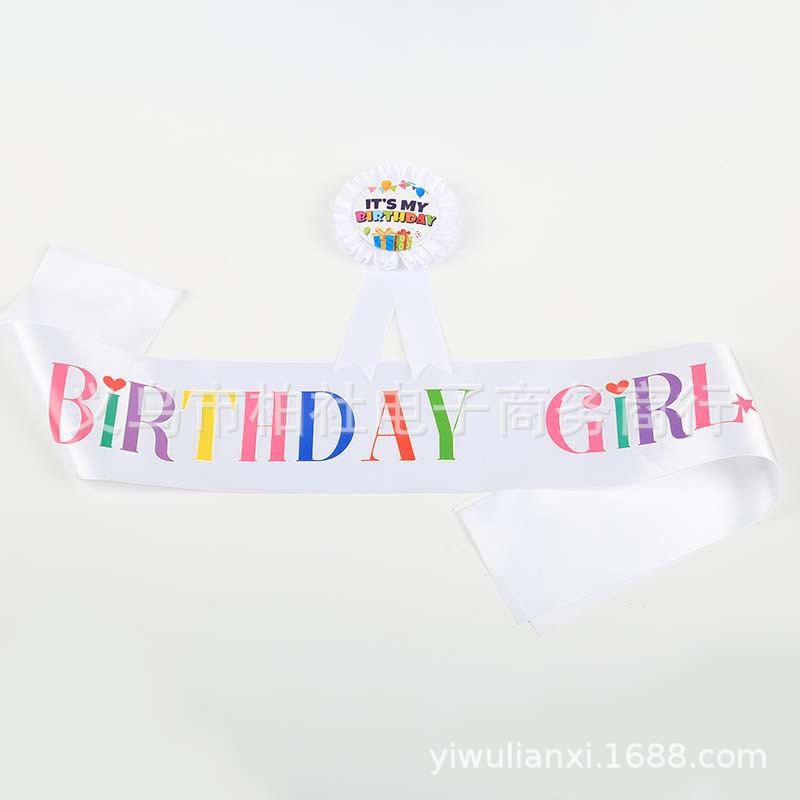 Suministro transfronterizo de hojalata corsage Cumpleaños niños y niñas Fiesta de cumpleaños encaje COLOR DE corsage se puede establecer