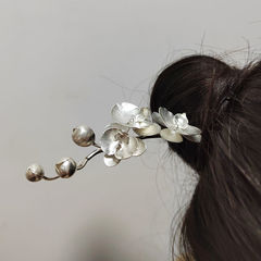 ins スーパーフェアリー胡蝶蘭ヘアピンニッチレトロ新中国風クールなブラッシュバタフライフラワーヘアアクセサリー