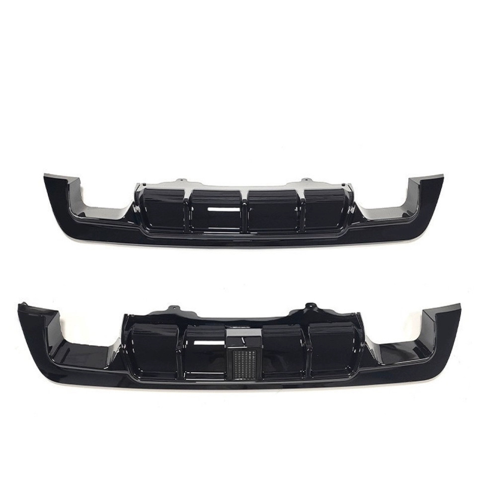 For BMW 5 Series E60 05-09 MP Style Carbon Fiber Rear Lip Spoiler (Big Surrounded) - single-outlet-each-side-matte-black