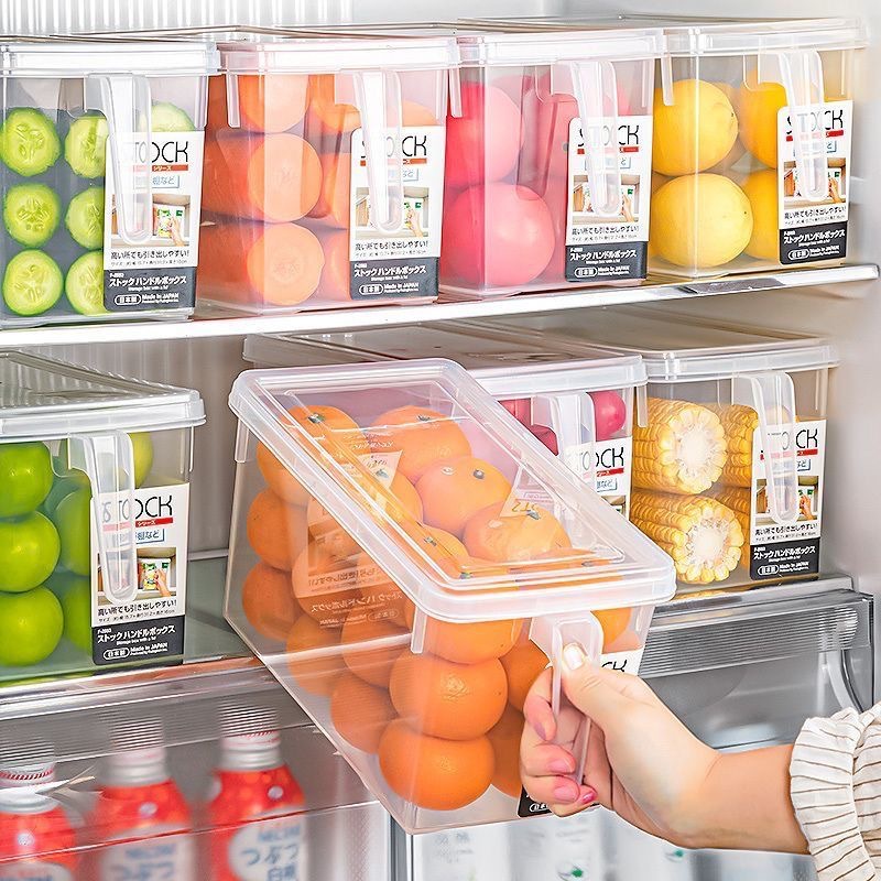 Mango Caja de almacenamiento de refrigerador Caja de conservación de frutas y melones Caja de almacenamiento de refrigerador Caja de almacenamiento de gran capacidad para alimentos de frutas y verduras de cocina