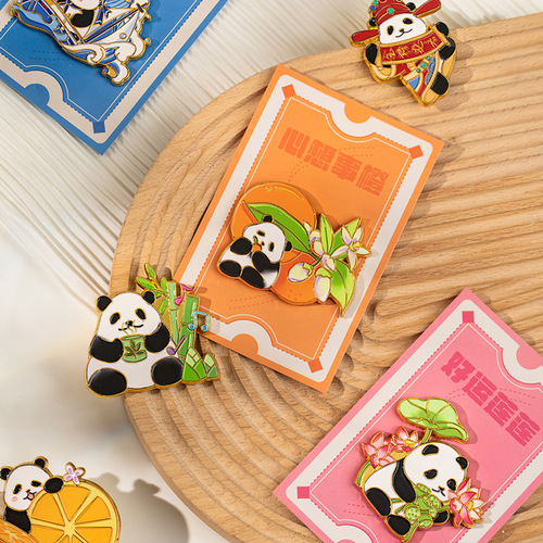 Personalized cultural and creative gifts, cute Ruyi refrigerator magnets, panda travel souvenir magnetic stickers, high-looking magnetic stickers gifts