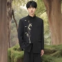男士不规则订婚立领西服