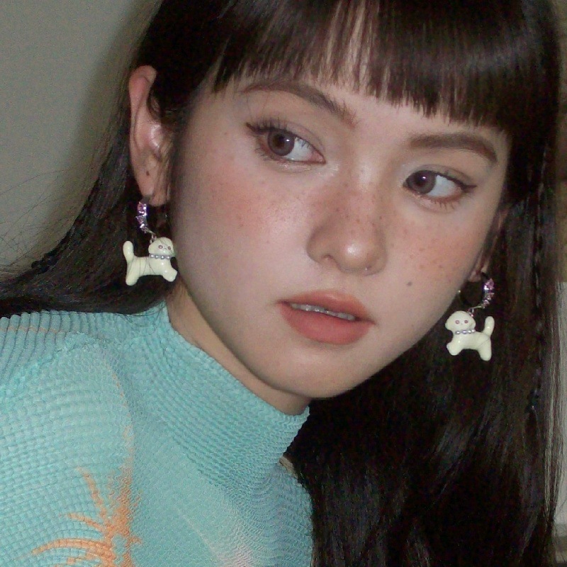 1 Pair Irregular Dog Cartoon Style Resin Copper Rhinestones Plating Ear Hook display picture 3