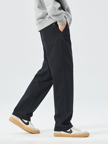 Men's Spring and Autumn Wide Leg Casual Pants, Unisex Straight Leg Pants, Comfortable Drape, Trendy Lyocell Denim Jeans for Men