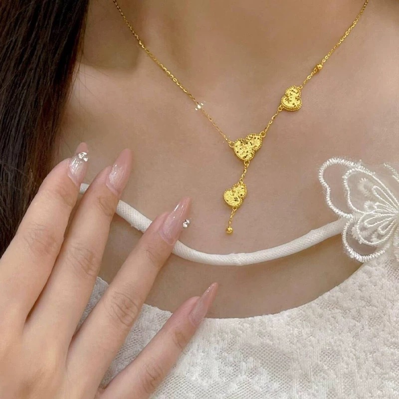 Negozio di oro con eredità di gioielli in oro, collana pendente a forma di zucca a forma di squame di drago_voghion.com