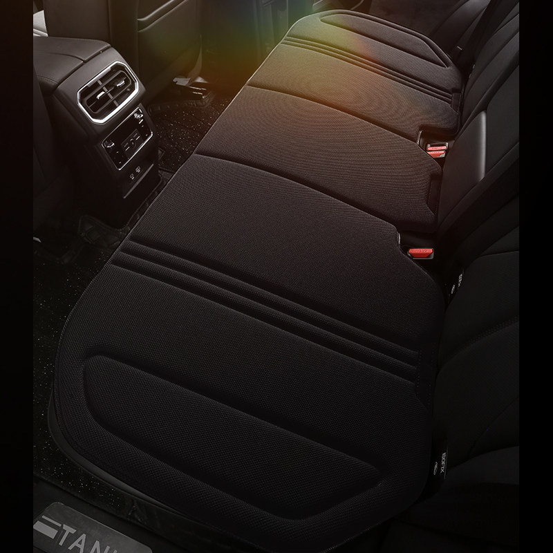 Seat cushion, seat cover – Universal Linen Four Seasons - black-rear-row-long-seat-cushion