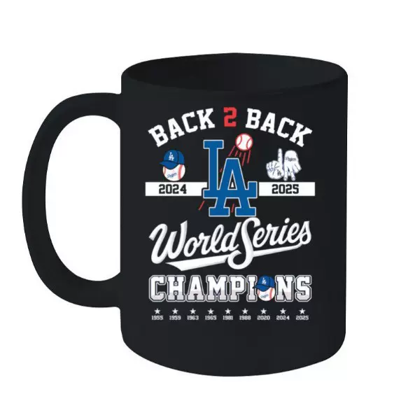 跨境新款热销Mug Dodgers B2B WS 冠军-陶瓷马克杯