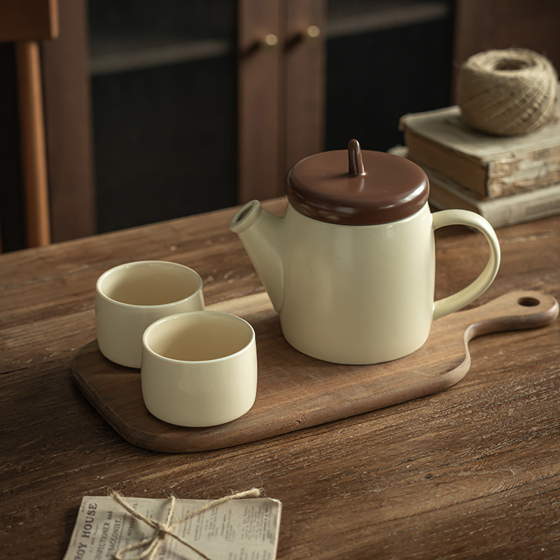 Set de tetera de cerámica, set de tazas de tetera de cerámica, set de tetera de cerámica
