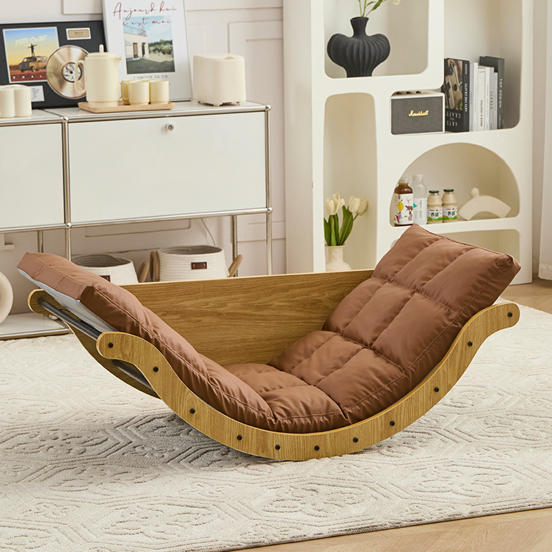 갈색 고양이 긁는 가죽 매트 + 나무 색상 프레임