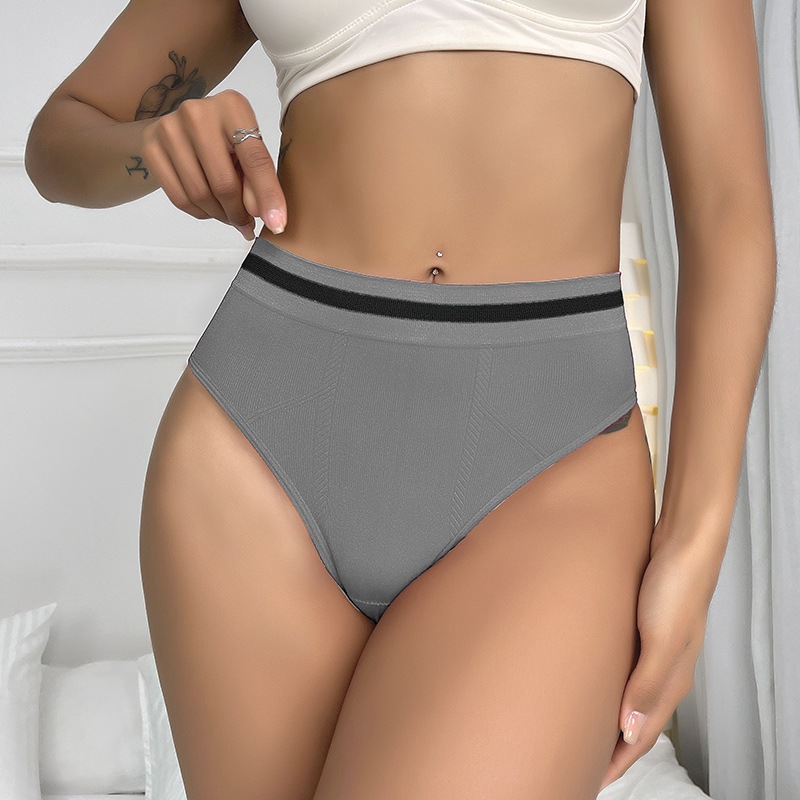 Solid Color Comfort High Waist Briefs Panties display picture 6