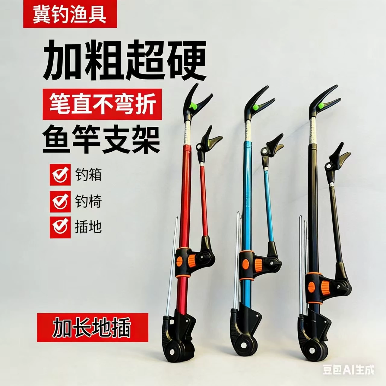 Смелый черный Кронштейн Кинг-Конга Рыболовный кронштейн для удочки двойного назначения из нержавеющей стали Рыболовные принадлежности Рыболовная коробка Напольная вставка Кронштейн батареи