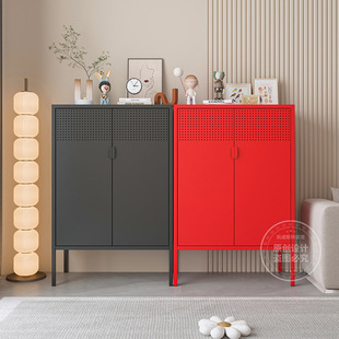 Scandinavian Accessible Luxury Iron Sideboard Tea Cabinet Living Room Bedroom Storage Cabinet Shoe Cabinet Balcony Storage Cabinet Sun Protection