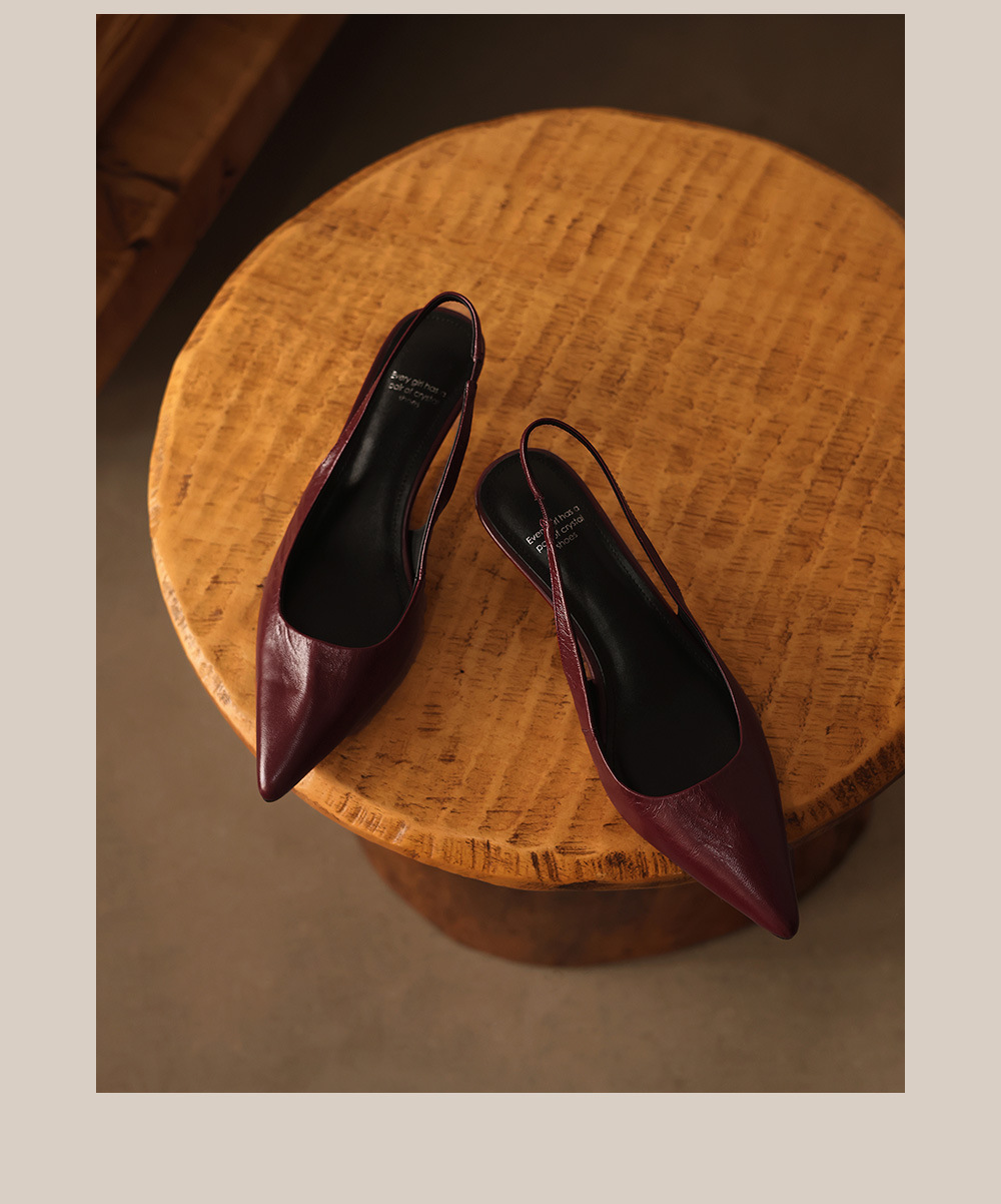 Sandal nữ mũi nhọn da cừu hở gót, gót vuông ổn định, phong cách Hàn Quốc — đen chi tiết 23
