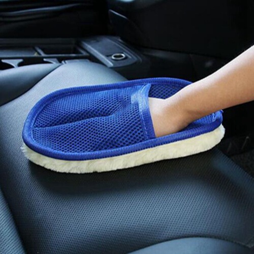 Car washing gloves interior cleaning soft wool velvet car waxing gloves bear paw car cleaning thickened rag cleaning tools