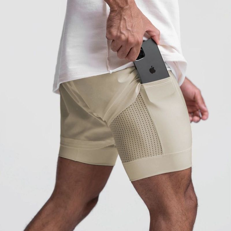 2025 Spring Men's Sports Casual Shorts Double Layer Fake Two-Piece Basketball Fitness Sweat-Wicking Quick-Dry Shorts 2025 Spring Men's Sports Casual Shorts Double Layer Fake Two-Piece Basketball Fitness Sweat-Wicking Quick-Dry Shorts