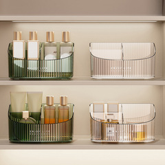 Light luxury desktop cosmetics storage box, skin care product compartments, dressing table storage, office storage supplies