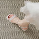 Summer Outer Wear Sandals Fairy Style Wear Beads Thick Heel Small Chanel Style Drill Belt Women's Sandals