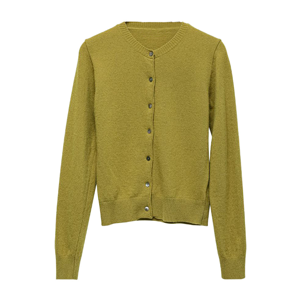 Grenzüberschreitendes Strickset aus europäischem und amerikanischem Material für den Frühherbst 2026: Ärmelloses Shirt mit hohem Kragen + Strickjacke._voghion.com