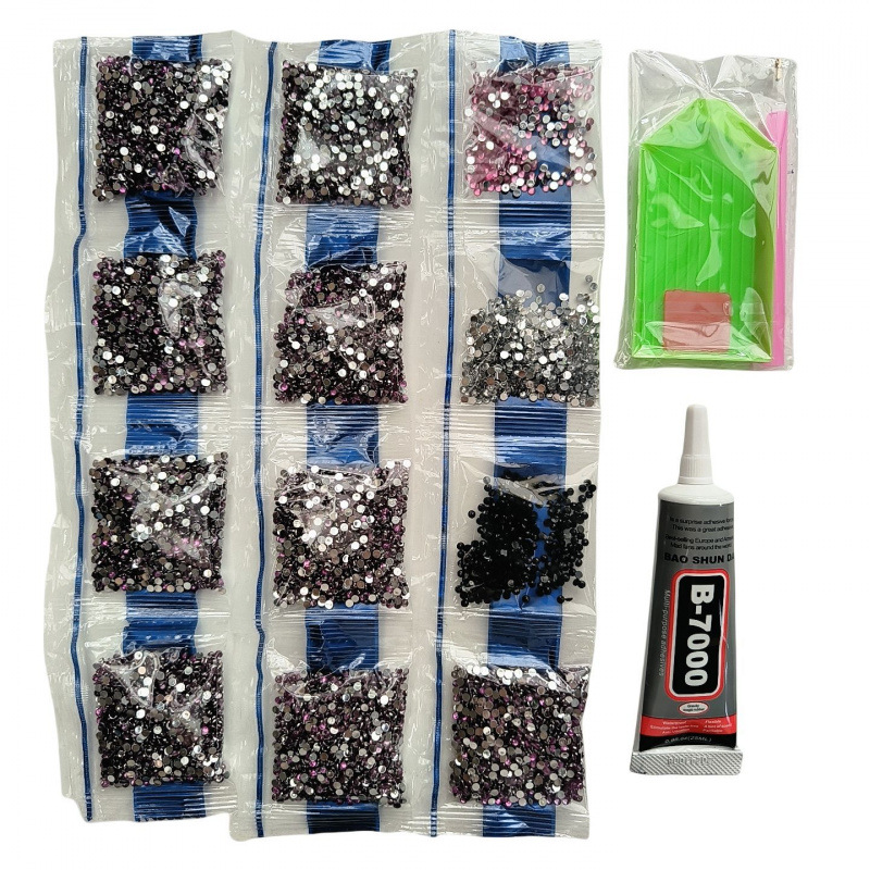 Espejo de maquillaje de escritorio Kulomi, espejo de tocador de diamante de pegatina de bricolaje hecho a mano, diseño de rotación de escritorio creativo, espejo de diamante pegajoso