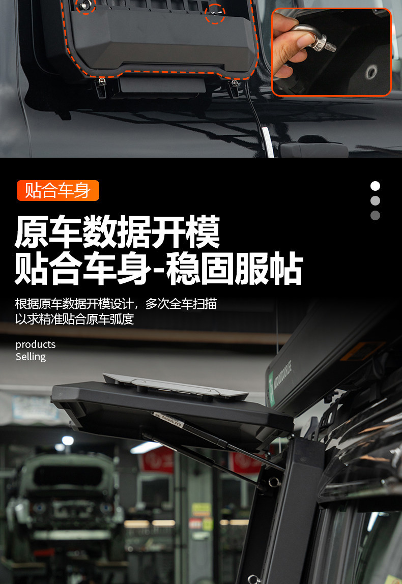 Explorer Mecha Backpack Outdoor Camping Car Roof Expansion Explorer Car Roof Rack Awning Side Tent