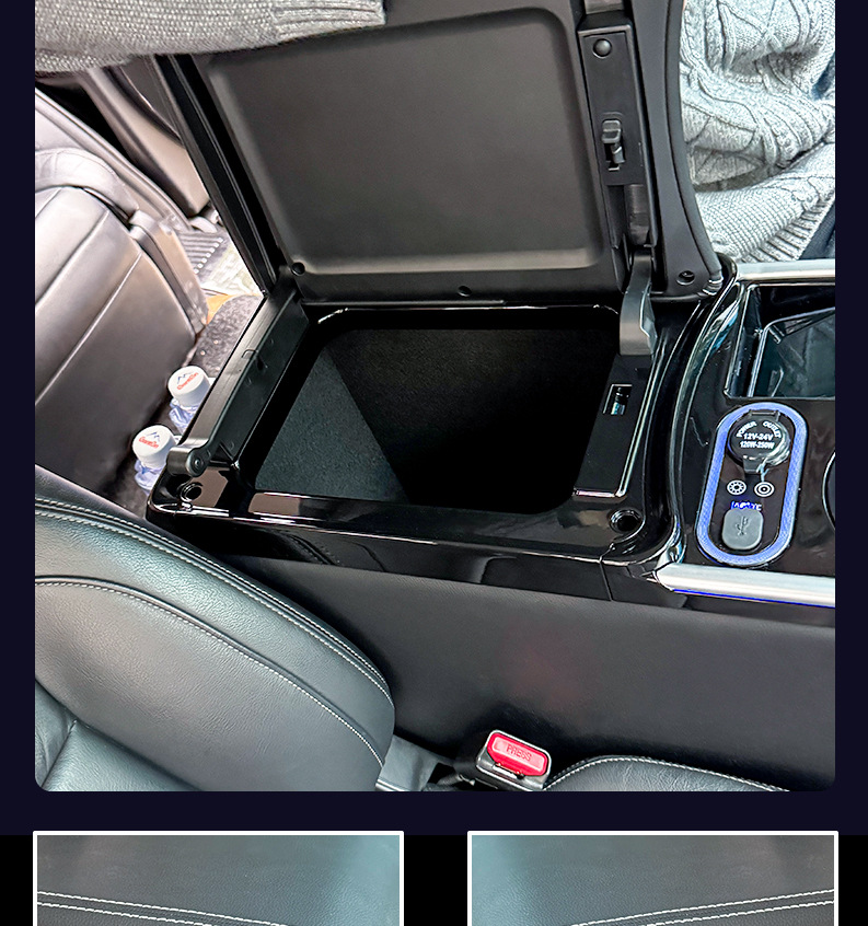 Suitable for Honda Odyssey/Elysion armrest box, central armrest box storage box, laser-engraved ambient light, business vehicle