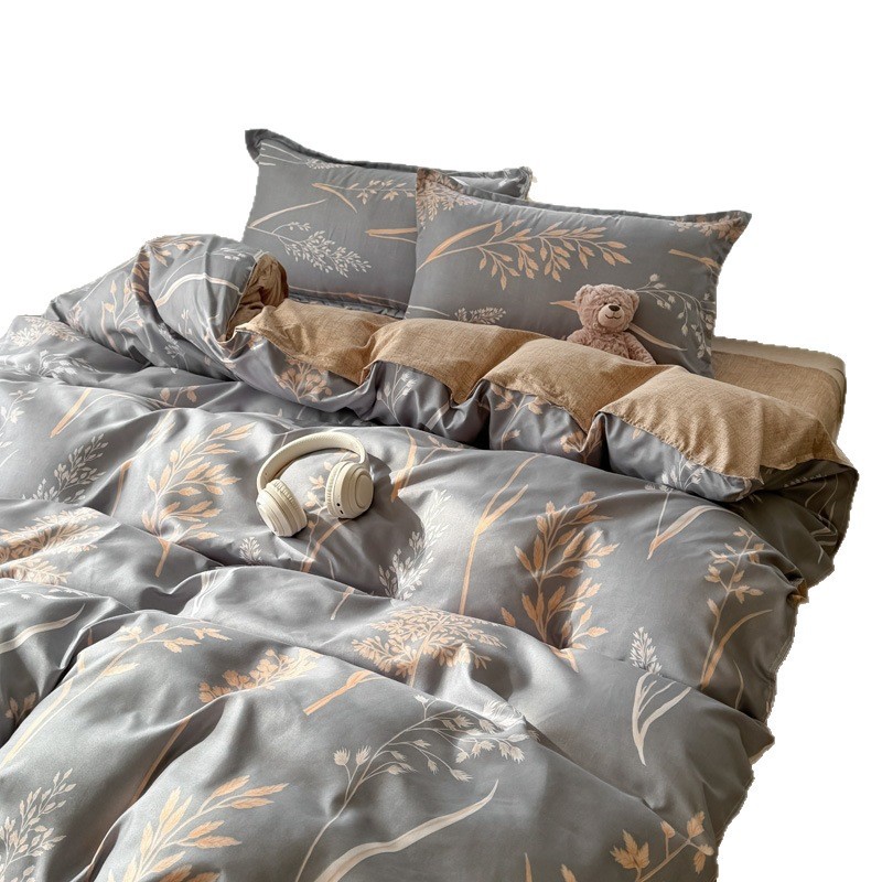 Parure de lit 4 pièces en coton aloe vera douceur de la peau_voghion.com