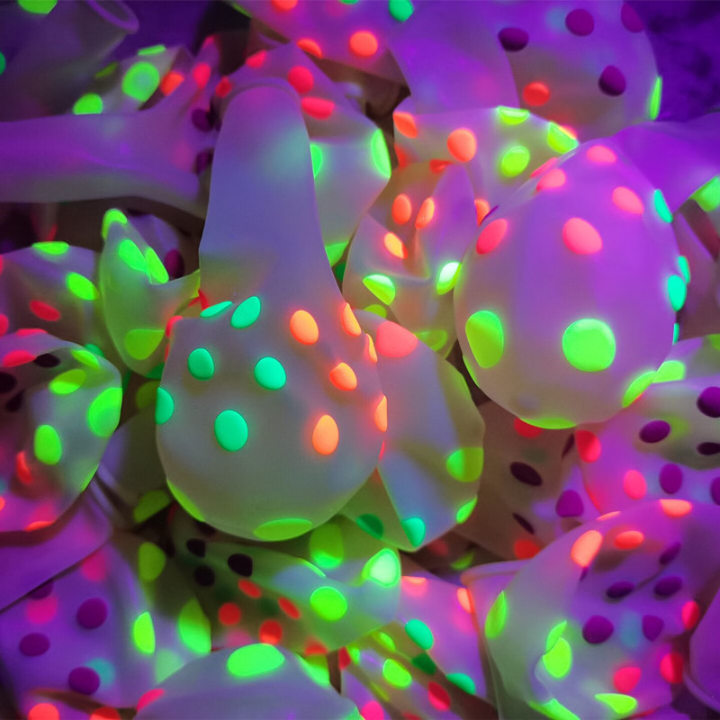 Feliz cumpleaños Neon Glow Balloons Glow in Blacklight Fluores