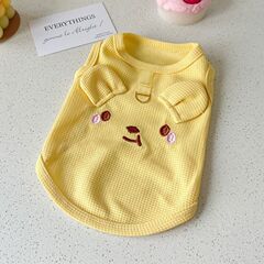新款春夏新款日韩风宠物狗狗猫衣服泰迪比熊贵宾可牵引华夫格背心