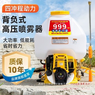 Backpack Gasoline Sprayer Agricultural High-Pressure Four-Stroke Fruit Tree Pesticide Spraying Disinfection and Sterilization Motorized Sprayer