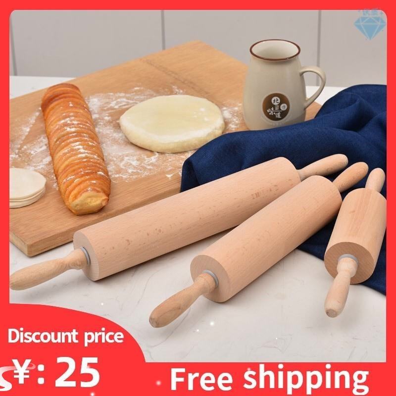 Rolling Pin Wooden Handle Pastry Dough Roller Baking Tool