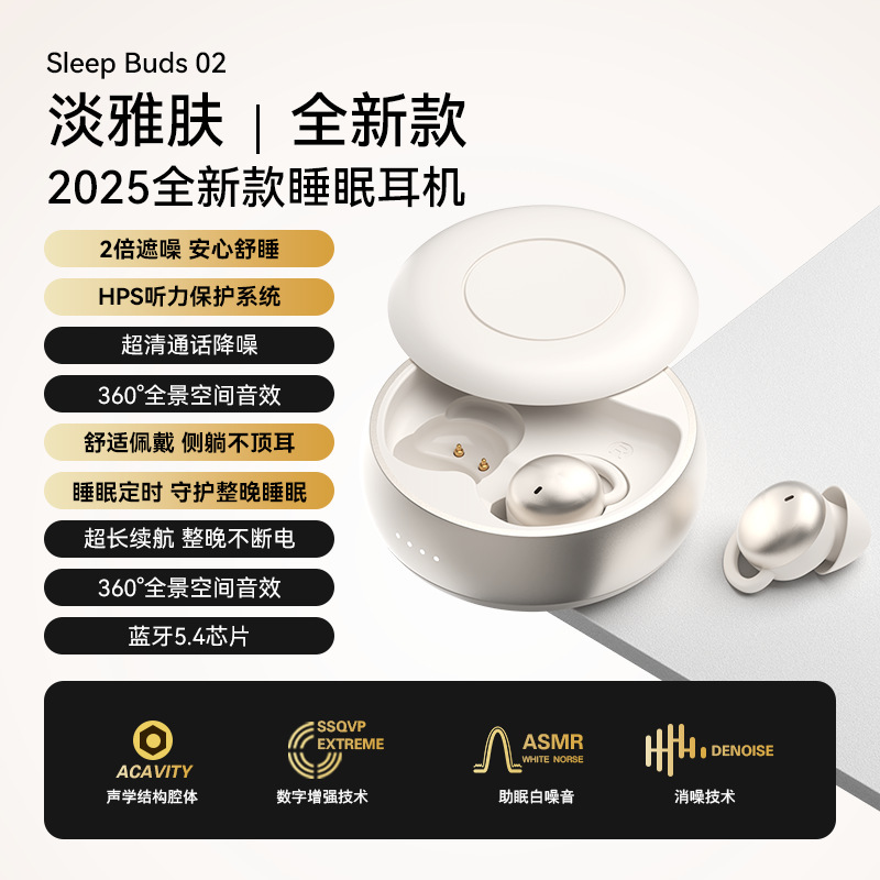 2025年新作越境EC人気モデル、横向き寝、軽量、ノイズリダクション、TWSワイヤレスBluetoothミニ、コンパクト、長持ち|undefined