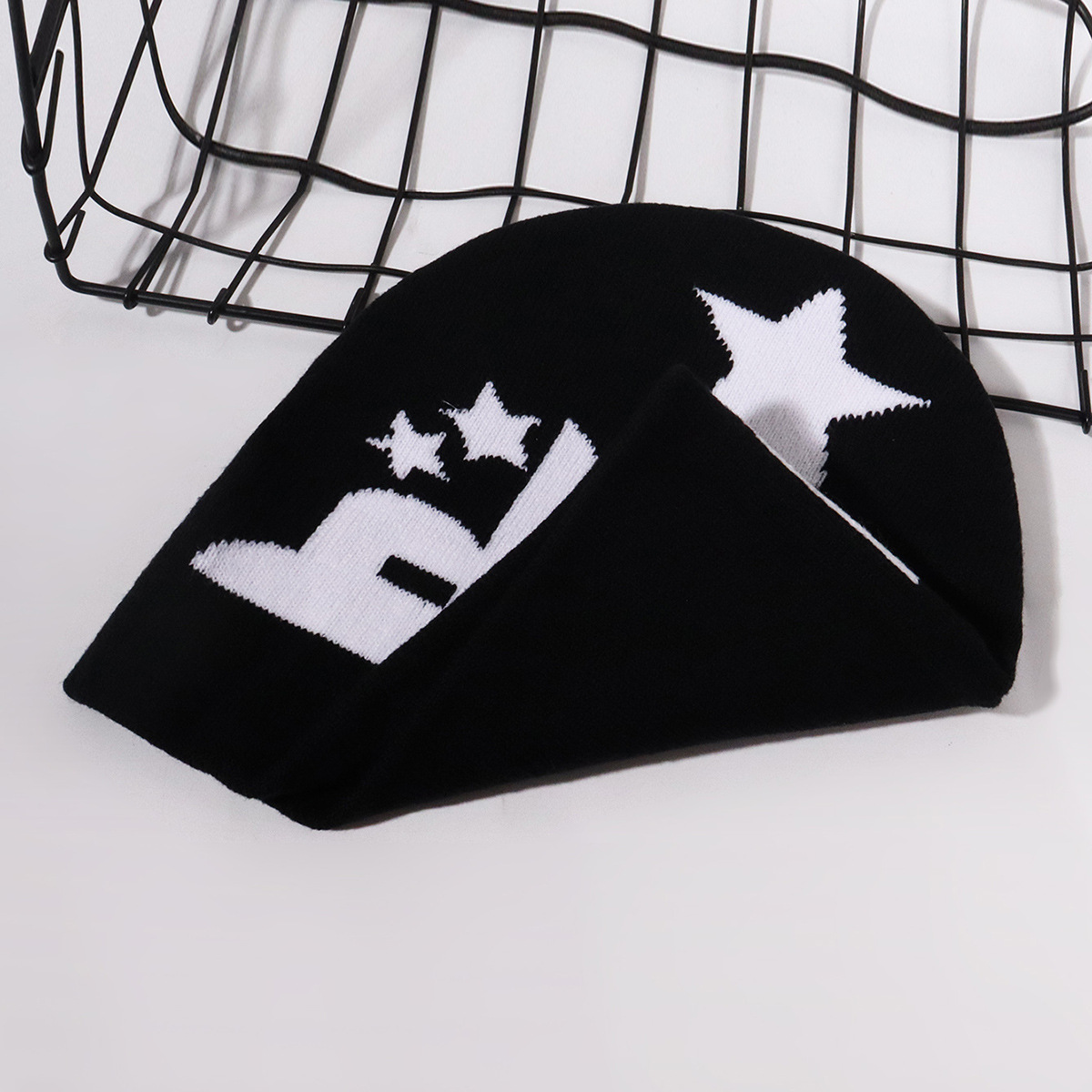 Unisex Jacquard wintermuts Vijfsterren jacquard wollen muts warme gebreide muts voor mannen en vrouwen_voghion.com